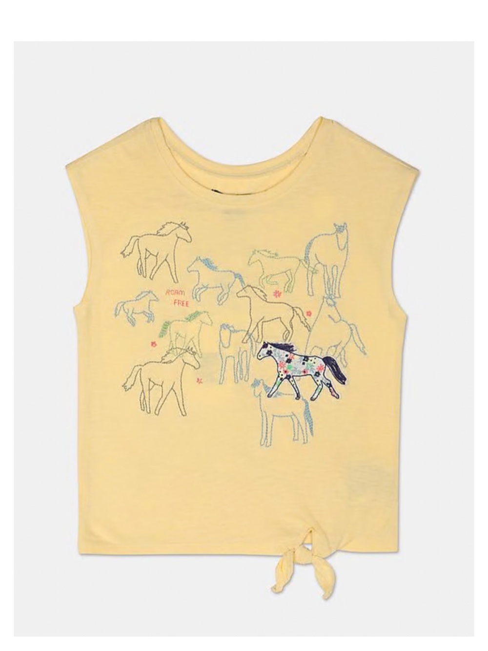 GAP Kids Yellow Embroidered Horse Tee